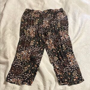 Angels Black and Brown Floral Trousers